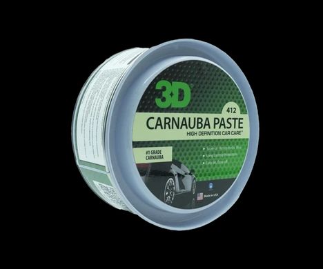 Твёрдый воск 3D Carnauba Paste Wax 327 г. Для гидрофоба и глянцевого блеска