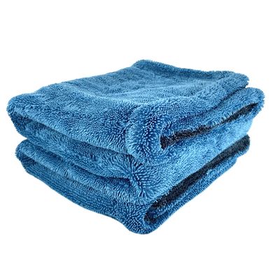 Мікрофібровий рушник для сушіння кузова автомобіля Dual Layer Twisted Towel 40x40 см. 820 gsm, Синій