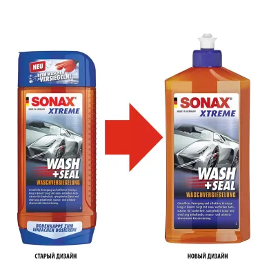 Шампунь-консервант для лакокрасочного покрытия 500 мл SONAX XTREME Wash + Seal (244200)