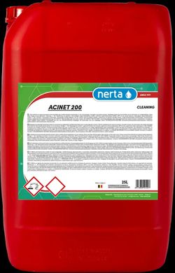 Кислотний миючий засіб для видалення вапняного нальоту, білків, жирів, іржі Nerta ACINET 200 25л