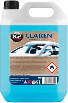 Омыватель зимний K2 Claren Windshield washer concentrate K645 -40 &deg;C концентрат для лобового стекла 5 л