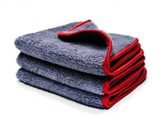 Набір рушників 3 шт. - MaxShine Microfiber Towel 40x40 див. 600 gsm сіро-червоний (1014040G)