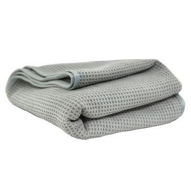 Мікрофібровий вафельний рушник Waffle Weave Gray Matter Microfiber Drying Towel, 91 X 63 см, серый