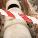 Барьерная лента HPX Barrier Tape для ограждения территорий 50 мм х 100 м Бело-красная
