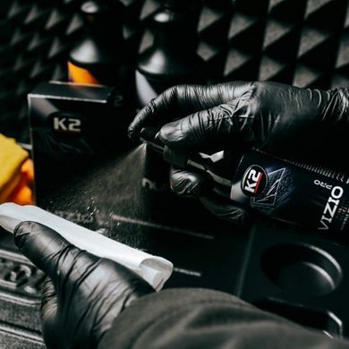 Очисник скла K2 Nuta Pro 1 л та антидощ в комплекті з аплікатором і мікрофіброю професійний Vizio Pro 150 мл