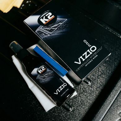 Очисник скла K2 Nuta Pro 1 л та антидощ в комплекті з аплікатором і мікрофіброю професійний Vizio Pro 150 мл