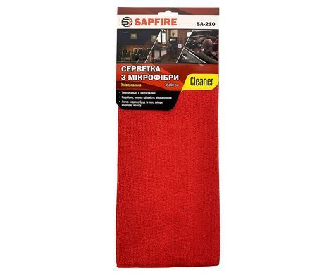 Салфетка из микрофибры универсальная 35х40 см красная SA-210 SAPFIRE Cleaner