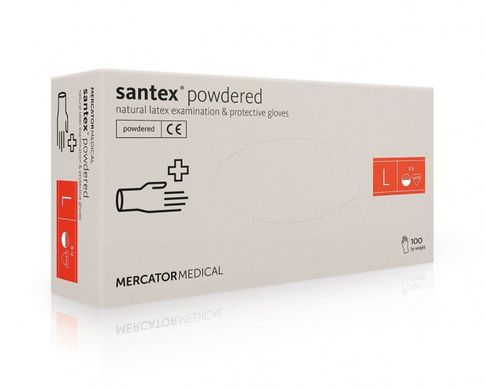 Перчатки латексные опудренные SANTEX POWDERED размер S