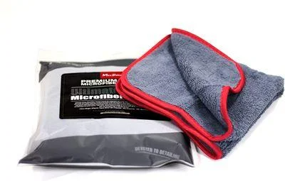 Рушник микрофибровое - MaxShine Microfiber Towel 40x60 див. 600 gsm сіро-червоний (1014060G)
