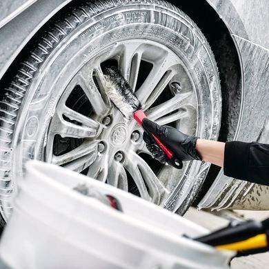 Щітка універсальна для чищення гуми та дисків - MaxShine Tire Cleaning Brush червоно-чорний (7011017), Черный