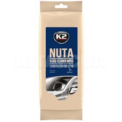 Вологі серветки для скла автомобілля K2 NUTA Glass Cleaner 24 шт