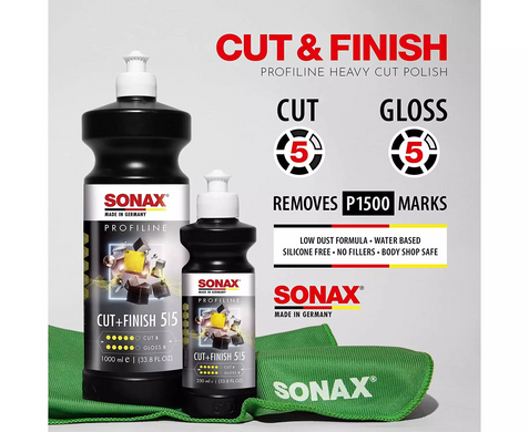 Полірувальна паста для кузова автомобіля 250 мл SONAX PROFILINE Cut+Finish 5-5