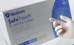 Рукавички латексні Medicom SafeTouch E-Series опудренні розмір S M