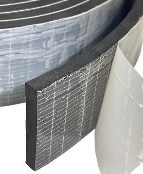 Cинтетический каучук 8мм самоклеющийся, 50мм &times; 5м, черный, EPDM