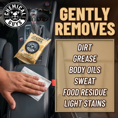 Серветки для чищення шкіри Leather Cleaner Car Cleaning Wipes