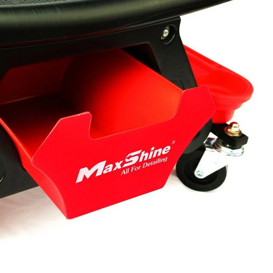 Детейлинг стул с лотком и держателем для бутылок - MaxShine Sit-On Detailing черно-красный