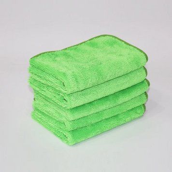 Микрофибра для сушки автомобиля зелёная 40*40см