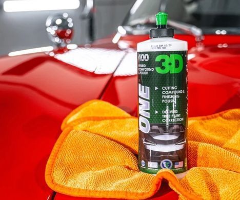 Полировальная паста 3D ONE HYBRID 500 мл. Одношаговая, на водной основе