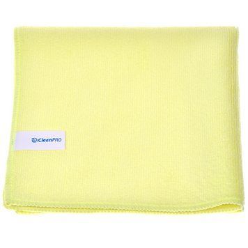 Салфетка микрофибровая 40x40 CleanPRO, желтая, 220г/м2