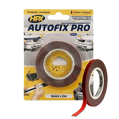 AUTOFIX PRO — 6 мм x 2 м — автомобільна двостороння клейка стрічка (скотч)