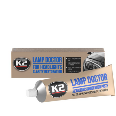 Паста для полірування фар K2 Lamp Doctor 60 мл + 2 аплікатора