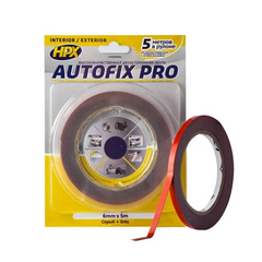 AUTOFIX PRO — 6 мм x 5 м — автомобільна двостороння клейка стрічка (скотч)