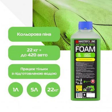 Цветная активная пена Master&rsquo;s Line Light Green концентрат 1:8 объем 1л